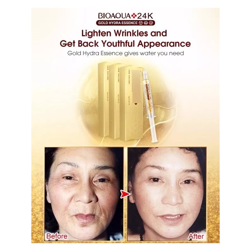 Bioaqua 24k Gold Hydra Ácido Hialurónico Colágeno Antiedad