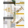 EHOMEWARE Front Door Handle Set, Brushed Gold, Satin Brass, Zinc,