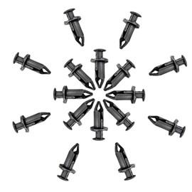 LABLT 100 pcs Car 8mm Dia Hole Plastic Rivets Fastener Auto Fender Bumper Push Pin Clips