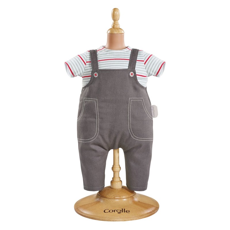 Corolle 12-Inch Bb Smock and Denim Overall Outfit