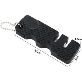 Black Pocket Knife Sharpener,Kitchen Knife Sharpener, Scissor Sharpener, Handheld Keychain Sharpening Tool for Outdoor Camping Kitchen Knives Accessories