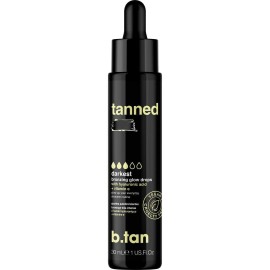 B.TAN Darkest Bronze Self Tanner Glow Drops 1 Fl Oz with Hyaluronic Acid and Vitamin E