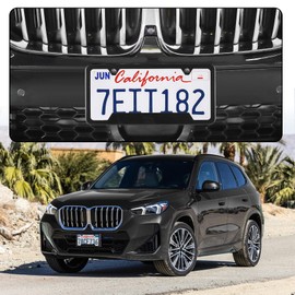 LivTee Carbon Fiber License Plate Frames, 2 Holes Stainless Steel License Plate Covers, 2PCS Car License Plate Holder, Slim Design with Gasket Cover for US Cars, Automotive Exterior Accessories