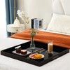 24×24 inches Oversized Black Acrylic Ottoman Tray Extra Large Decorative