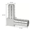 Lophtnix 304 Stainless Steel 1" x 1" Barbed Hose Barb