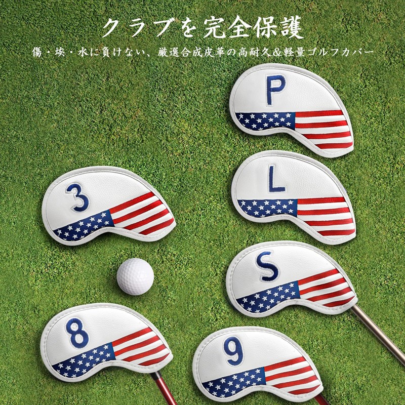 Golf Iron Cover Magnetic Closure Golf Head Cover Wedge Cover