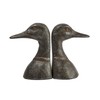 Creative Co-Op Decorative Distressed Cast Metal Duck Head Bookends, Black,