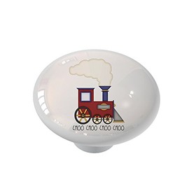Gotham Decor Choo Choo Train Ceramic Drawer Knob
