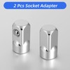 2 Pcs 1/4 to 1/2 Socket Adapter 1/4 Drive-to 1/2