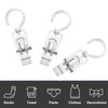 INCREWAY Laundry Hooks Clip, 16pcs 4.53" Transparent Durable Plastic Curtain