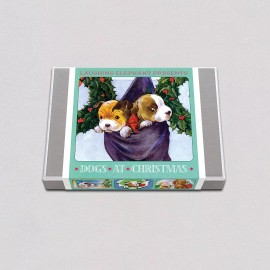 Laughing Elephant brand! Dogs At Christmas Greeting cards box set! Brand New!