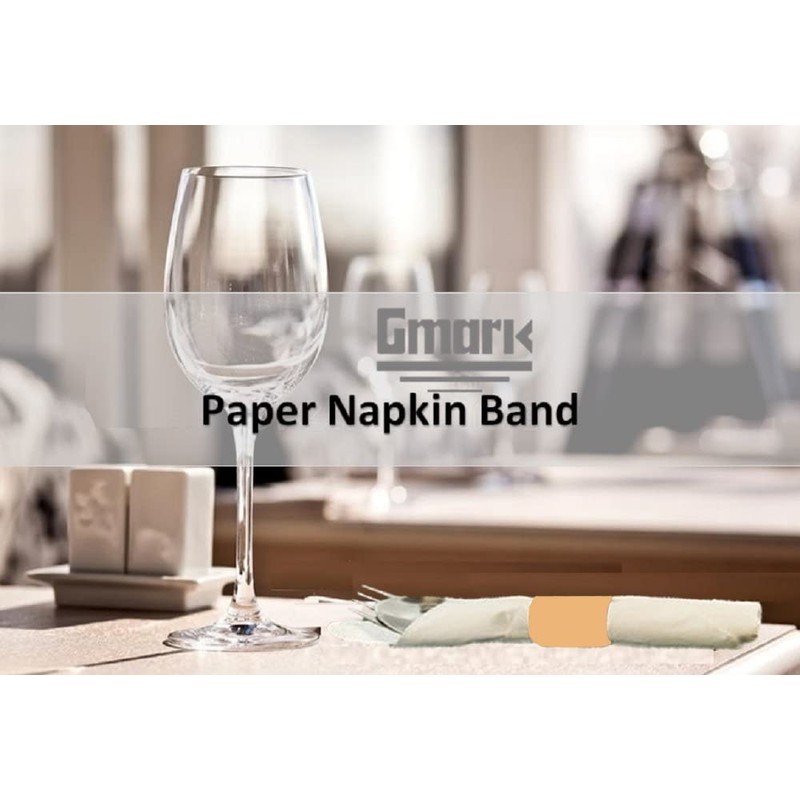 Gmark Paper Napkin Band Box of 2500, Paper Napkin Rings