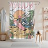 Lindameler Tropical Hawaiian Shower Curtain Summer Ocean Beach Shower Curtain