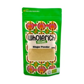 Wholerich Organic Ginger Powder 100g | Certified, Vegan & Non-GMO | Fine Ground for Cooking, Baking, Teas & Smoothies | Additive-Free