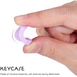 48Pcs Colorful Key Cover Caps for House Key, Key Color Identifiers Covers Cute, Plastic Key Tags Rings Markers 4 Colors for Standard Regular Thin Flat House Keys, Labels, Indexes and Stamps