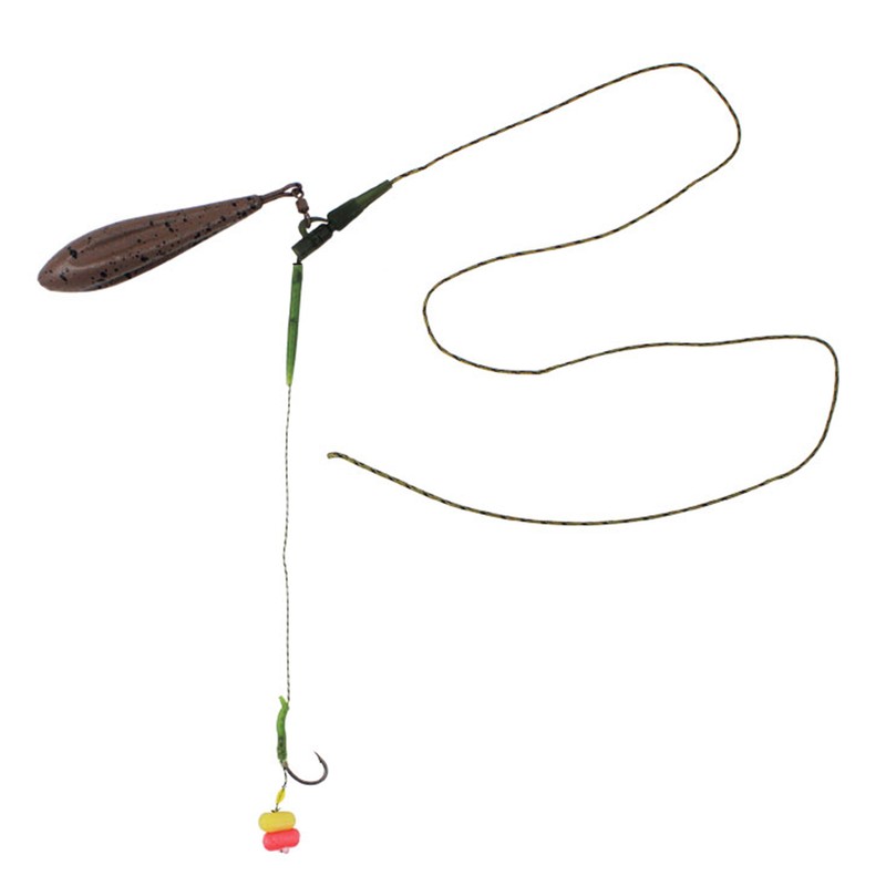 3 Pack Carp Fishing Inline Rig Set with Sinker Weight