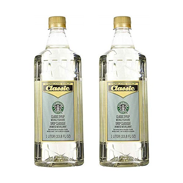 Starbucks Flavored Syrup (Classic, 2 Bottle Pack), Packaging May Vary