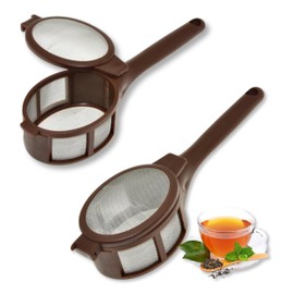 PARENCE.- Set di 2 uova da tè e spezie con manico ergonomico - Mini colino a maglia fine per tisane, caffè, tisane - Dimensioni 14x4x3 cm - 2 pezzi