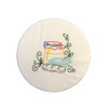 Reusable fabric bowl cover, embroidered design, zero waste linens, bread
