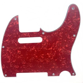 Dopro Tele Guitar Pickguard 8 Holes Fits USA/Mexican Fender Telecaster Red Pearl
