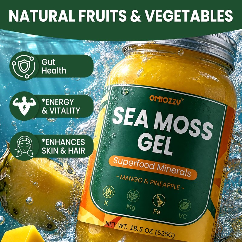 Sea Moss Gel, Mango Pineapple 18.5 oz, Superfood - 92
