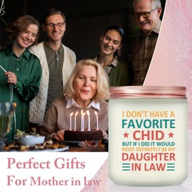 Volufia Mother in Law Gifts - Christmas Mothers Day Birthday Gifts for Mother in Law, Bonus Mom, Stepmom - Lavender Scented Candle