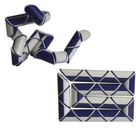 Cube Snake Twisty Fidget Cube Puzzle Magic Snake Game Toys Brain Teaser (Round)