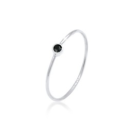 Elli Women's Stacking Ring Elegant Simple with Crystal, Silver, Crystal