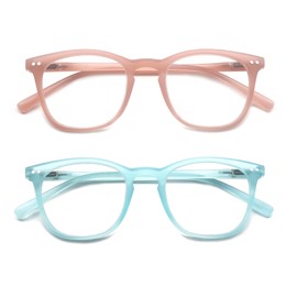 MODFANS Women Reading Glasses Men Matte Readers,Lightweight Glossy Frame Flexible Spring Hinge Stylish Eyeglasses with Pouch/Cloth