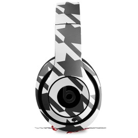 Skin Decal Wrap Works with Beats Studio 2 and 3 Wired and Wireless Headphones Houndstooth Dark Gray Skin Only Headphones NOT Included