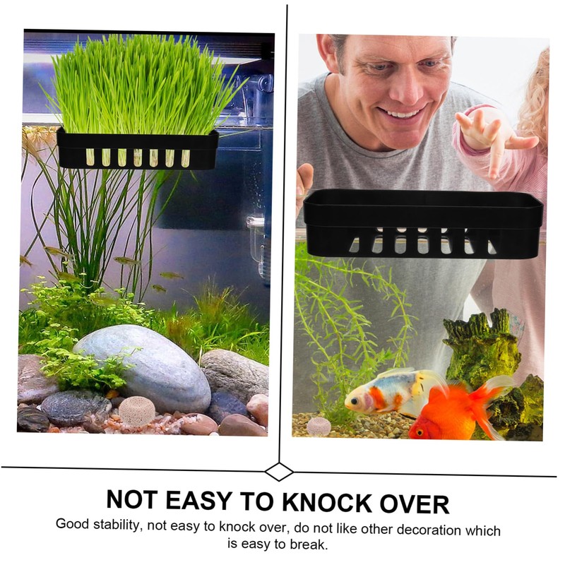 BELLIFFY 2pcs Aquarium Plant Holder Hanging Planter with Hooks for