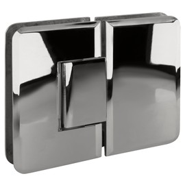 CRL Chrome With Brass Accents Pinnacle 180 Series 180 Degree Glass-to-Glass Standard Hinge