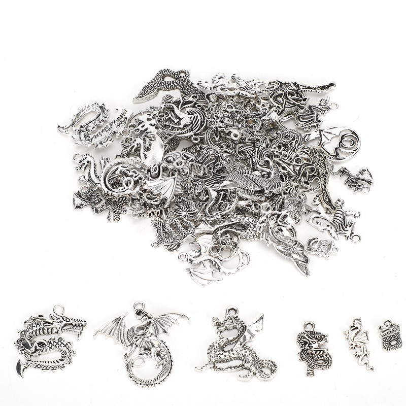 70Pcs Set Dragon Pattern Bracelet Hand Made Accessories Kit DIY