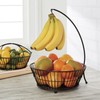 Mikasa Gourmet Basics Tully 2-Tier Iron Storage Basket with Banana