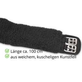 AMKA Saddle Girth Protector Faux Fur Belt Protector Belly Belt Protector Protective Cover for Saddle Girth