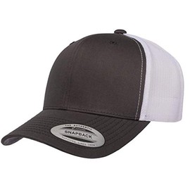 Yupoong YP Classics Retro Trucker Cap, Charcoal/White, OSFA