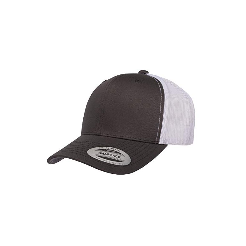 Yupoong YP Classics Retro Trucker Cap, Charcoal/White, OSFA