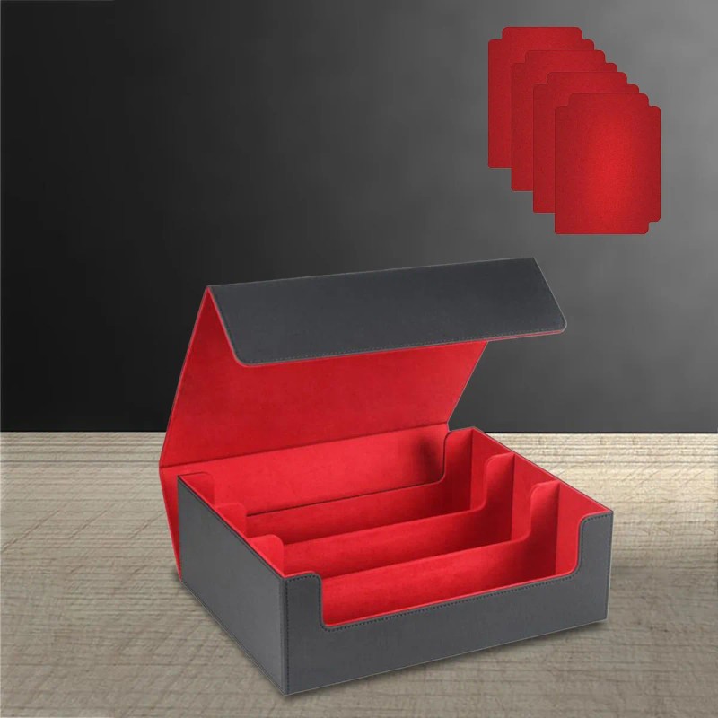 Caja Para Mazo De Cartas, Soporte Para Tarjetas Negro Rojo