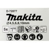 Makita D-72877 TCT Drill Bit Set 5 Piece Straight