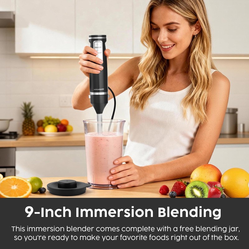 2-In-1 Hand Mixer Immersion Blender Electric Handheld, Portable Hand Blender