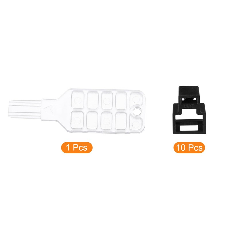 sourcing map Pack of 10 Port Blocker Locking RJ45 Port
