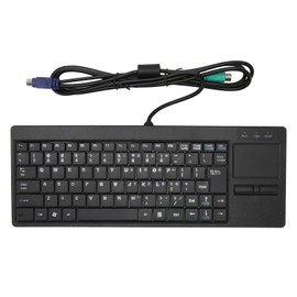 Industrial Keyboard Touchpad Wired Connection X Scissor Foot Plug and Play IPC Keyboard for Industry Control PS2 Interface Without HUB Function
