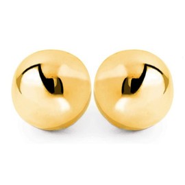 SINGULARU - Earrings Mini Dots 3 mm Gold - Earrings in 925 Sterling Silver with 18 Carat Gold Plating - Earrings Stud Earrings - Women's Jewellery, Unit size, Yellow Gold, No Gemstone