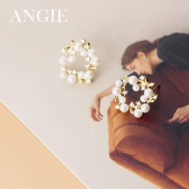 Z.Angie Women's Cherry Blossom Earrings, Tassel Earrings, Natural Seashells, 925 Silver, 18K Gold Coating, AAA Zirconia CZ, Cherry Blossom Accessories, For Women, Birthday Gift, Christmas Gift,