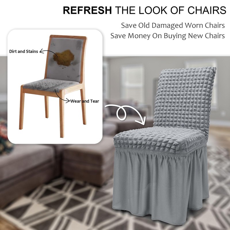 NICEEC High Stretch Chair Covers for Dining Chairs Covers Set