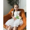 Arshiner Toddler Tutu Dress Girls White Tulle Dresses Ruffle Tiered