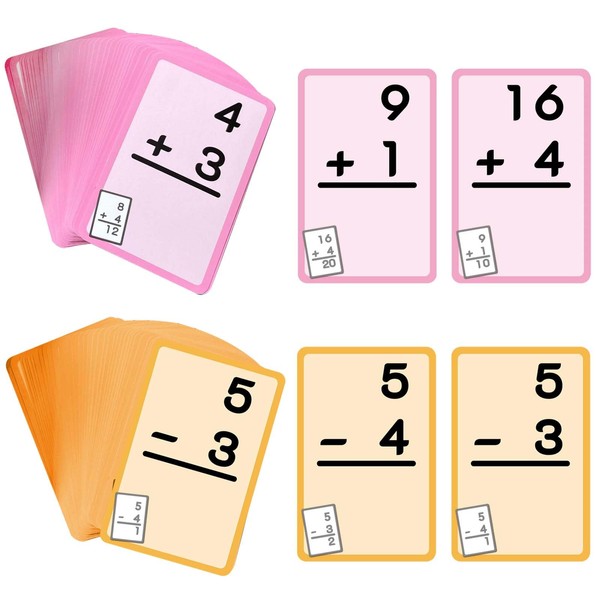 PAVIKE Math Practice Cards [2 x 3] Addition and Subtraction