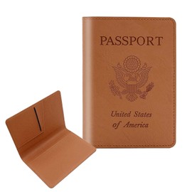 Cnycmy Passport Holder with Airtag,Passport-Wallet-Holder for Women, RFID Passport Holder with Slot Waterproof, PU Leather Travel Passport Case, Brown5, Multifunction Organized