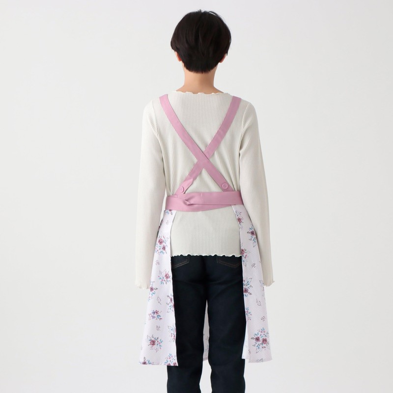 Afternoon Tea Living Apron, HP88 Flower Stripe Apron, Pink