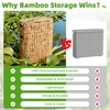Livole 2-in-1 Wicker Water Hyacinth Toilet Paper Storage with Lid,
